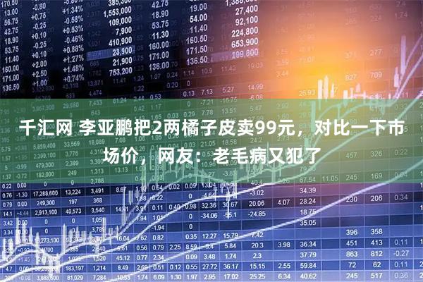 千汇网 李亚鹏把2两橘子皮卖99元，对比一下市场价，网友：老毛病又犯了